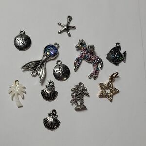 Mixed Sailor Charm Lot  Iridescent Accents